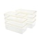Martha Stewart Kerry 6 Pack Plastic Stackable Office Desk Drawer Organizers with Gold Trim, 6 x 3 BE-PB9051-G-6-CLRGLD-MS - alternate 7